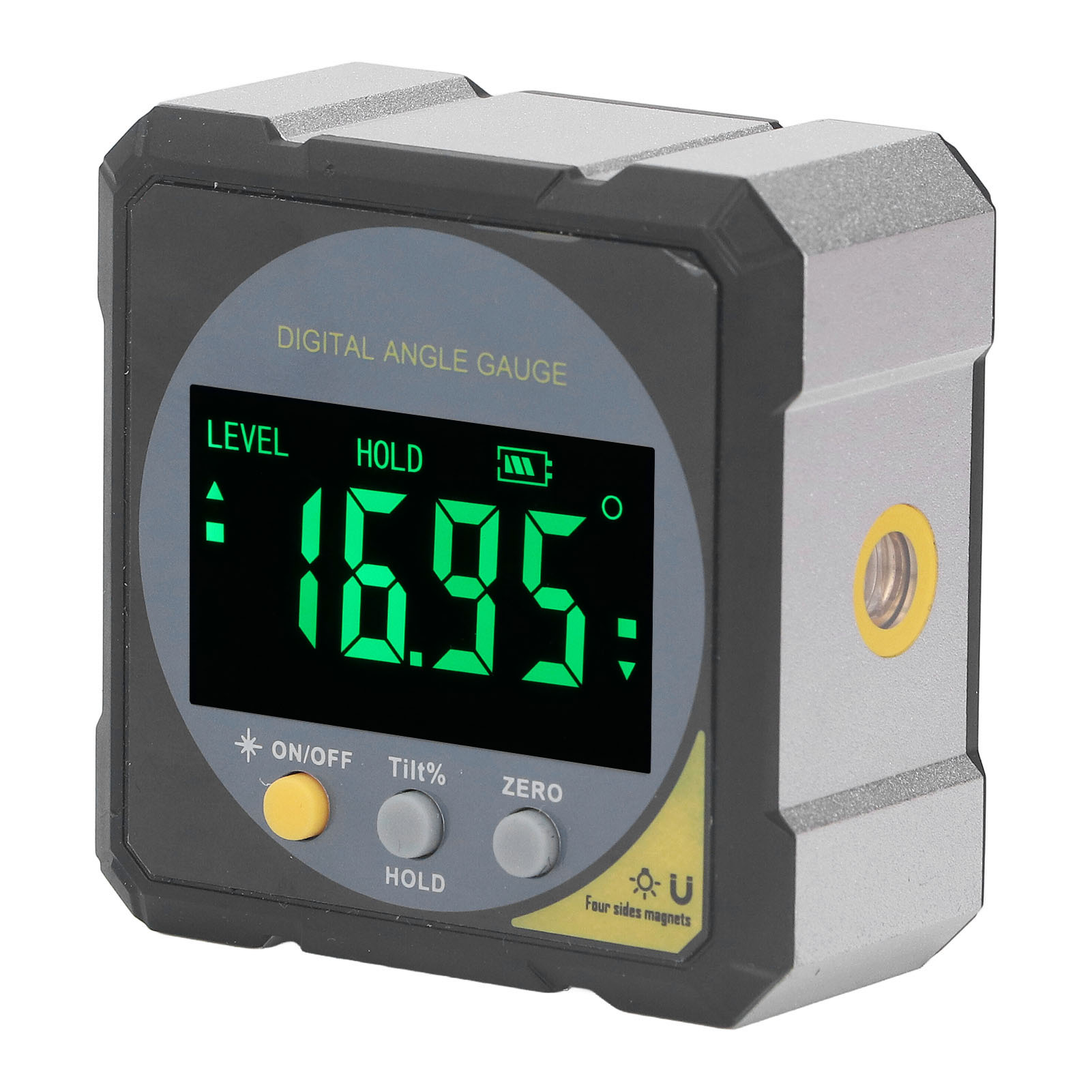 Ip54 Wasserdichte, Hintergrundbeleuchtete Digitale Lcd-wasserwaage, Magnetischer Neigungsmesser Mit Schwarzer Digitalanzeige, Präzise Neigungsmessung Für Bau- Und Heimwerkerprojekte.