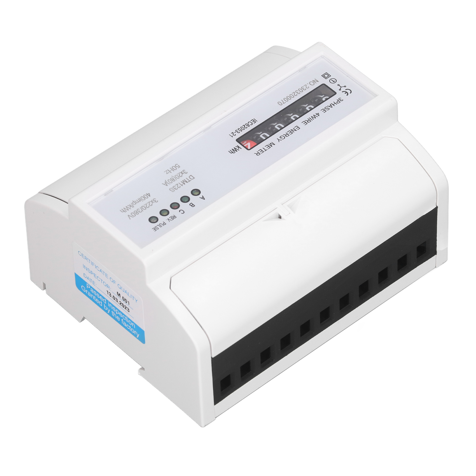 Dreiphasen-digitalstromzähler 7p, Din-schiene, 220v/380v, 20a-80a, Präzise Energiemessung Für Industrieschränke.