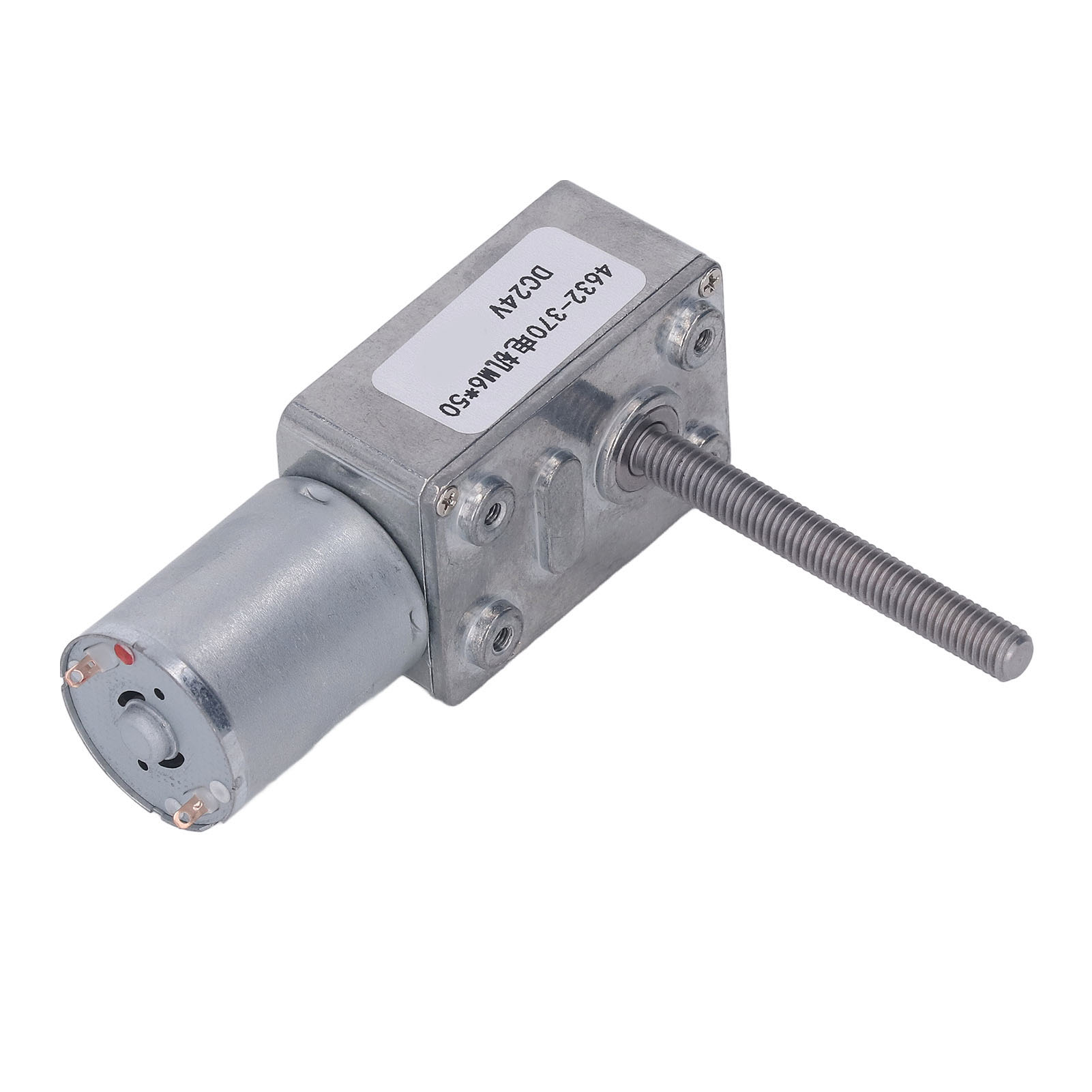 24-v-gleichstrom-getriebemotor, 40 U/min, Hohes Drehmoment, Messingspule, Rechts-/linkslauf, Selbsthemmendes Schneckengetriebe, M6-welle, Hohe Qualität