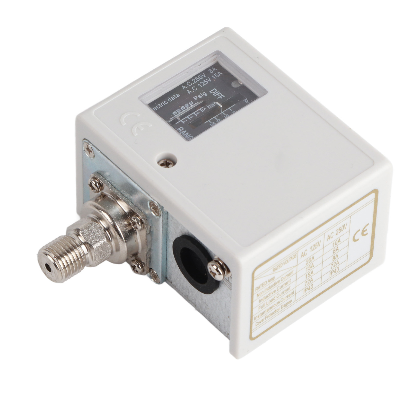 20-kg-druckschalter, Vollkupferkern, Schutzart Ip40, Für Wäschetrockner, Boiler Und Wasserkühler, 1/2-zoll-anschluss, Ac 125 V Bis Ac 250 V, Losgröße