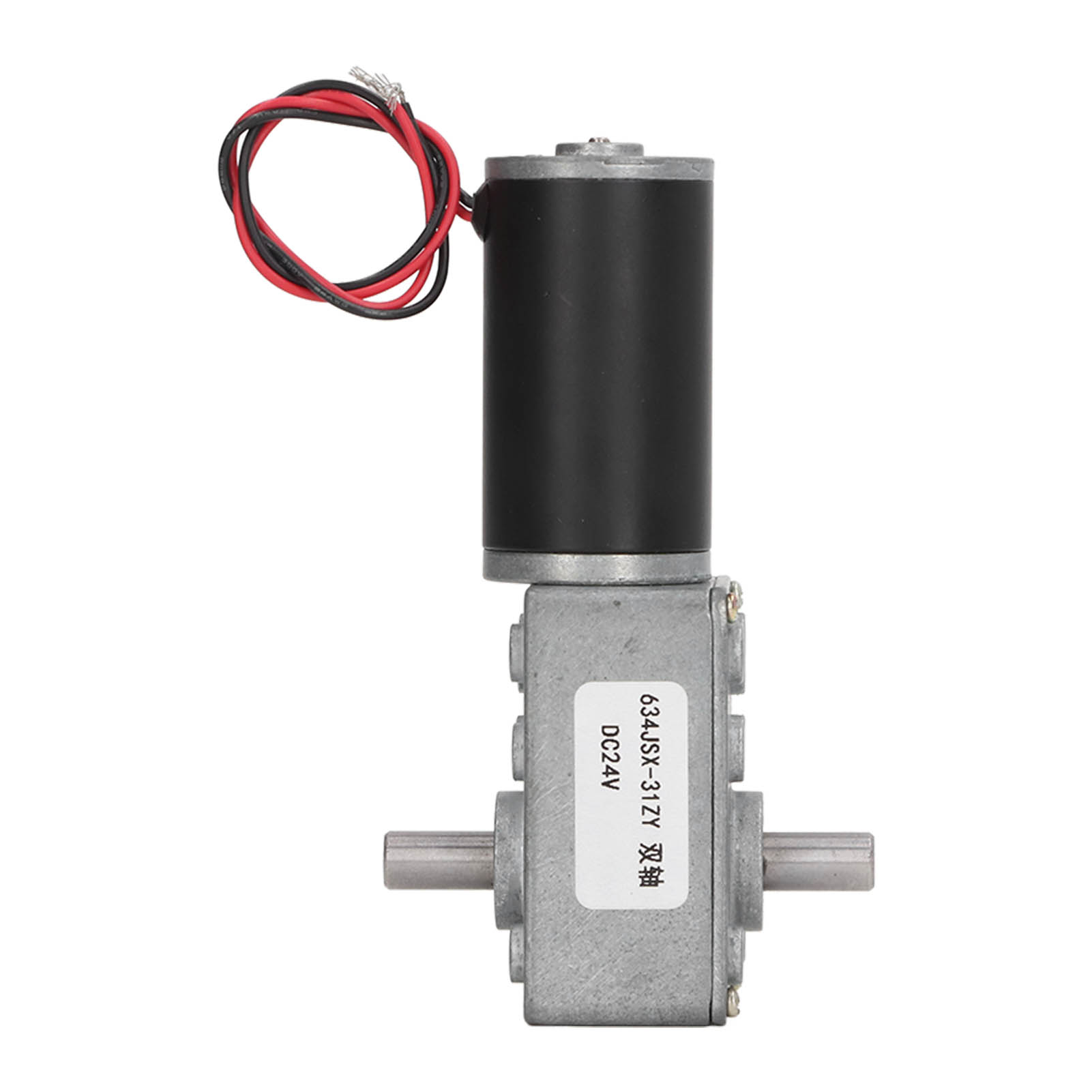24v Elektromotor Mit Selbsthemmenden Zahnrädern, Reversiblem Schneckengetriebe, Doppelwelle, 100 U/min, Hohem Drehmoment, Hoher Torsion, Dc-mikrogetriebemotor.
