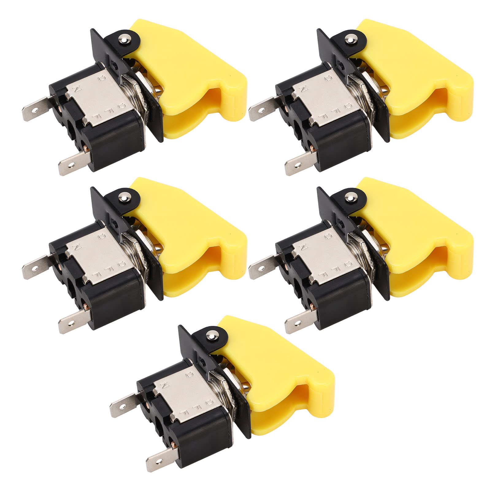 25a 12v Dc Wippschalter, 5er-packung, Oxidationsbeständige Legierung, Abs-abdeckung, Stabile Konstruktion, Ein/aus, Robuster Wippschalter.