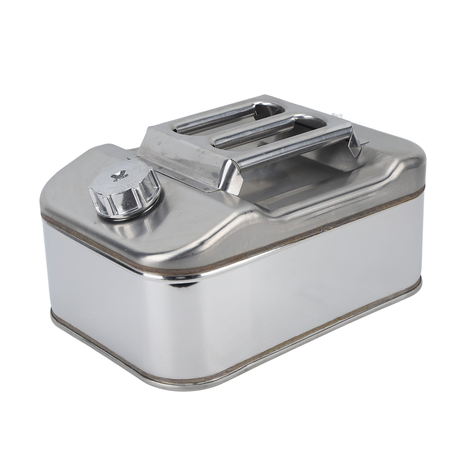 10l (2,6 Gallonen) Edelstahl-benzinkanister, Flüssigwasser-kraftstoffkanister Für Auto, Rasenmäher, Kettensäge.