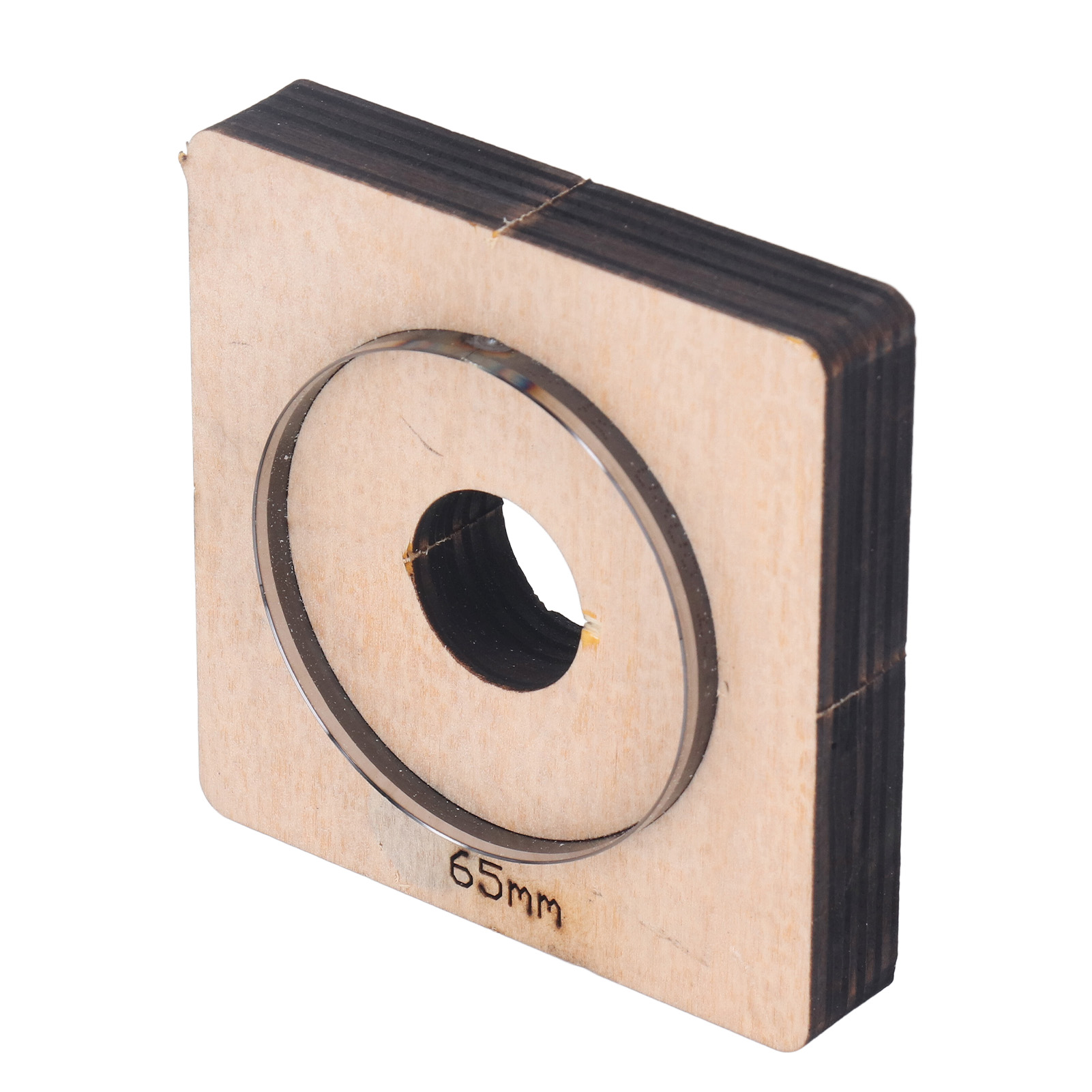 Runder Ausstecher (65 Mm), Kreisförmige Metallausstechform Mit Holzbrett Zum Basteln, Stahlstanzring, Diy-werkzeug