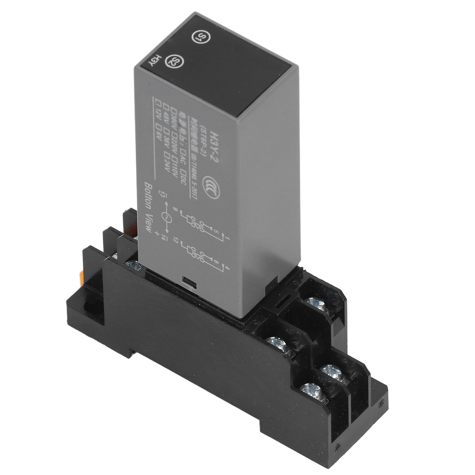 2-wege-zeitverzögerungsrelais, Digitales Lcd-display, Multifunktion Mit Sockel, Ac380v, Programmierbarer Timer