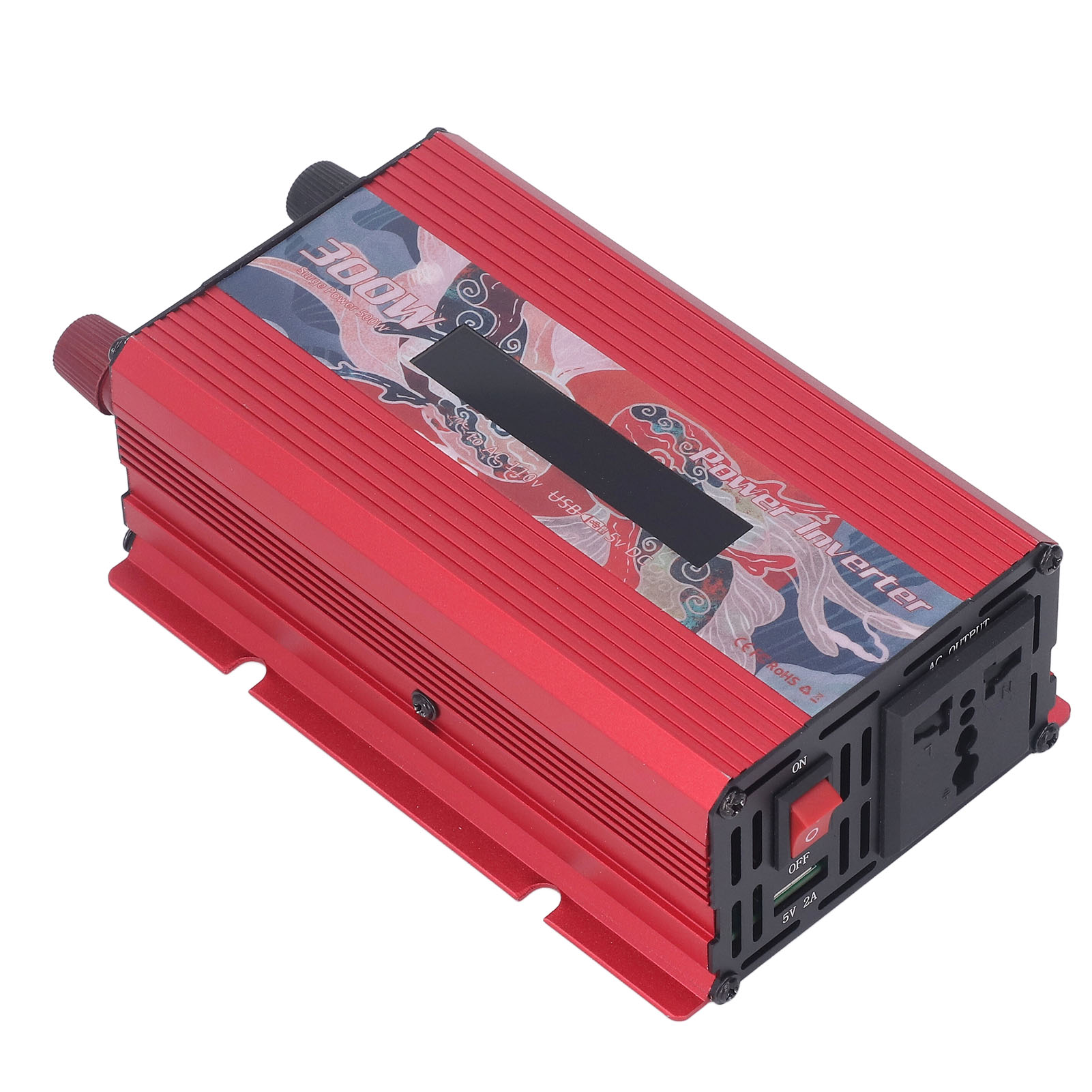 300-w-wechselrichter (24 V Dc Auf 110 V Ac), Hoher Wirkungsgrad, Lcd-anzeige, Schnelle Kühlung, Rot, Für Autos, Eingangsspannung 21–29 V