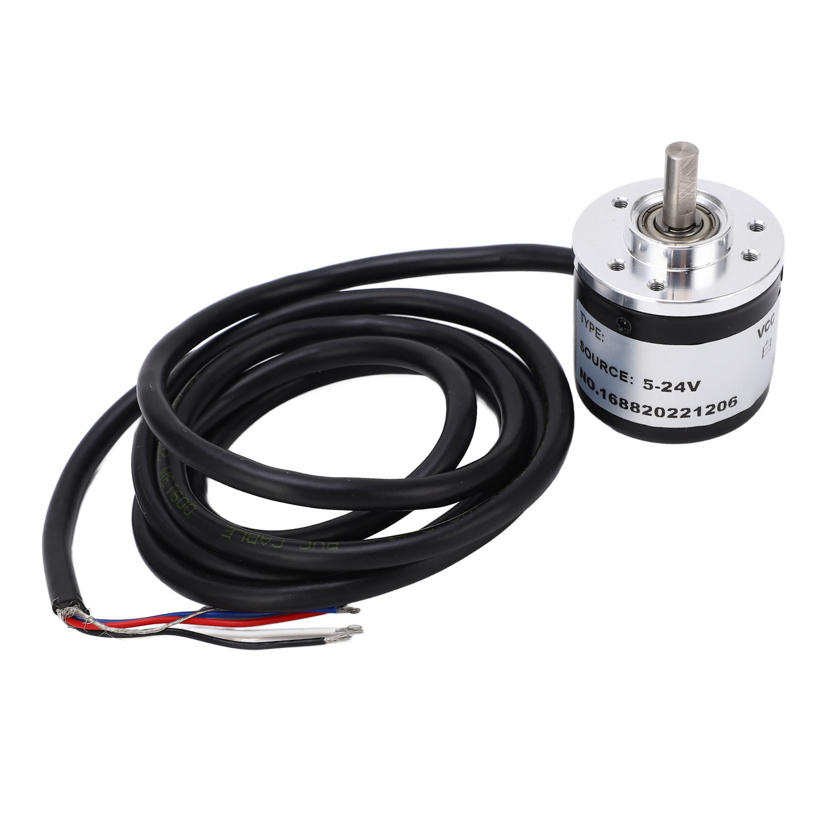 Optoelektrischer Inkrementalgeber Mit Untersetzungsgetriebe, 6 Mm Abtriebswelle Typ D, 5-24 V, 500 Impulse/umdrehung, Drehgeber Für Motoren, Hohe Präzision, Kompatibel Mit D-welle.
