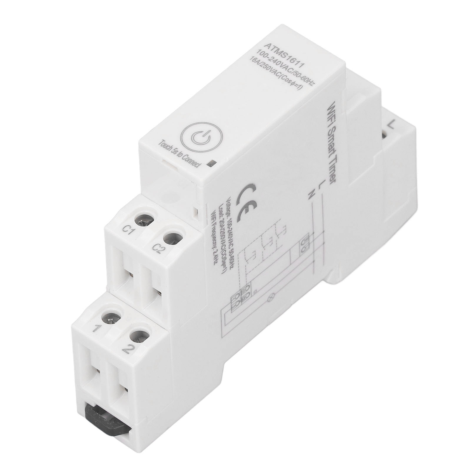 Intelligenter Energiezähler, Leitungsschutzschalter, Zeitschaltuhr, Fernbedienung, Stromverbrauchsmessung, Wechselstrommonitor 100–240 V