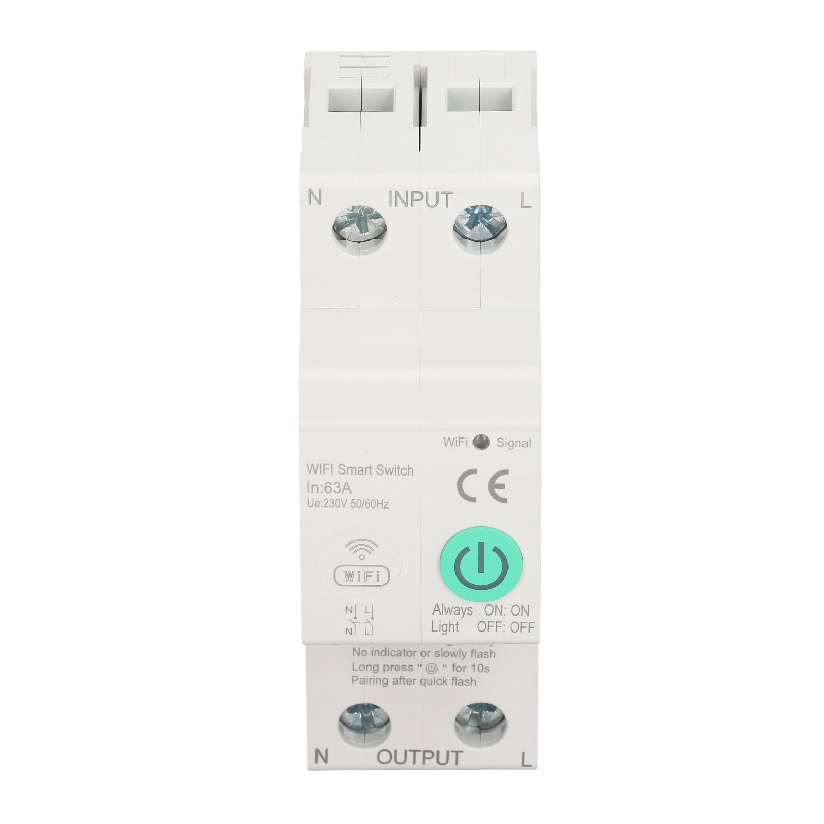 63a 2p-leistungsschalter Mit Fehlerstromschutz, Fernsteuerung Und Elektrischer Überwachung, Ac230v-empfindlichkeitsschalter Für Intelligente Zähler.