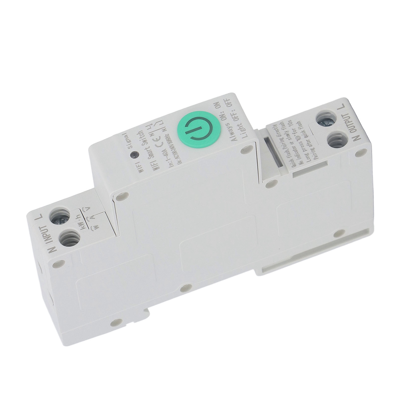 Tuya 40a 1p Wlan-automatikschalter, Intelligenter Leitungsschutzschalter Mit Fehlerstromzähler, Fernsteuerung Per App, Pneumatischer Schalter Ac 100–240 V