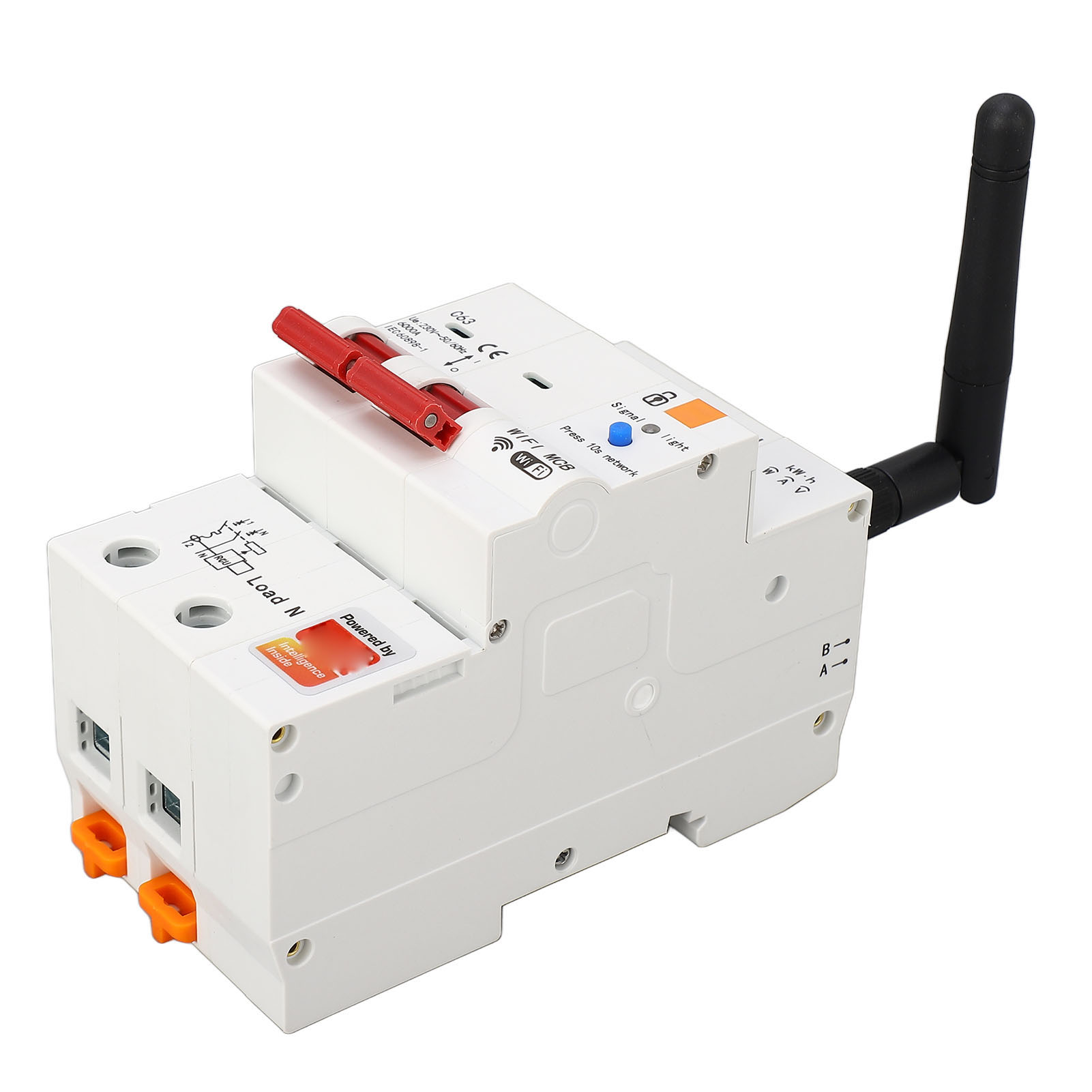 2-poliger 63-a-wlan-leistungsschalter, Intelligenter Schalter Mit Fernsteuerung Per App, Kompatibel Mit Tuya Und Rs485, 230 V Wechselstrom, 50/60 Hz