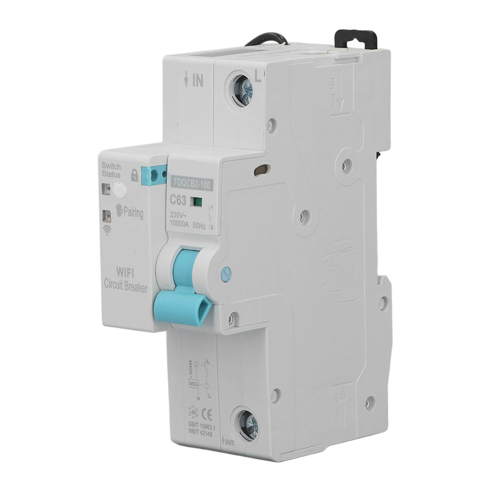 Wlan-1p-leistungsschalter 145-295v 63a Mit Timer Und Fernbedienung Für Haushaltsgeräte