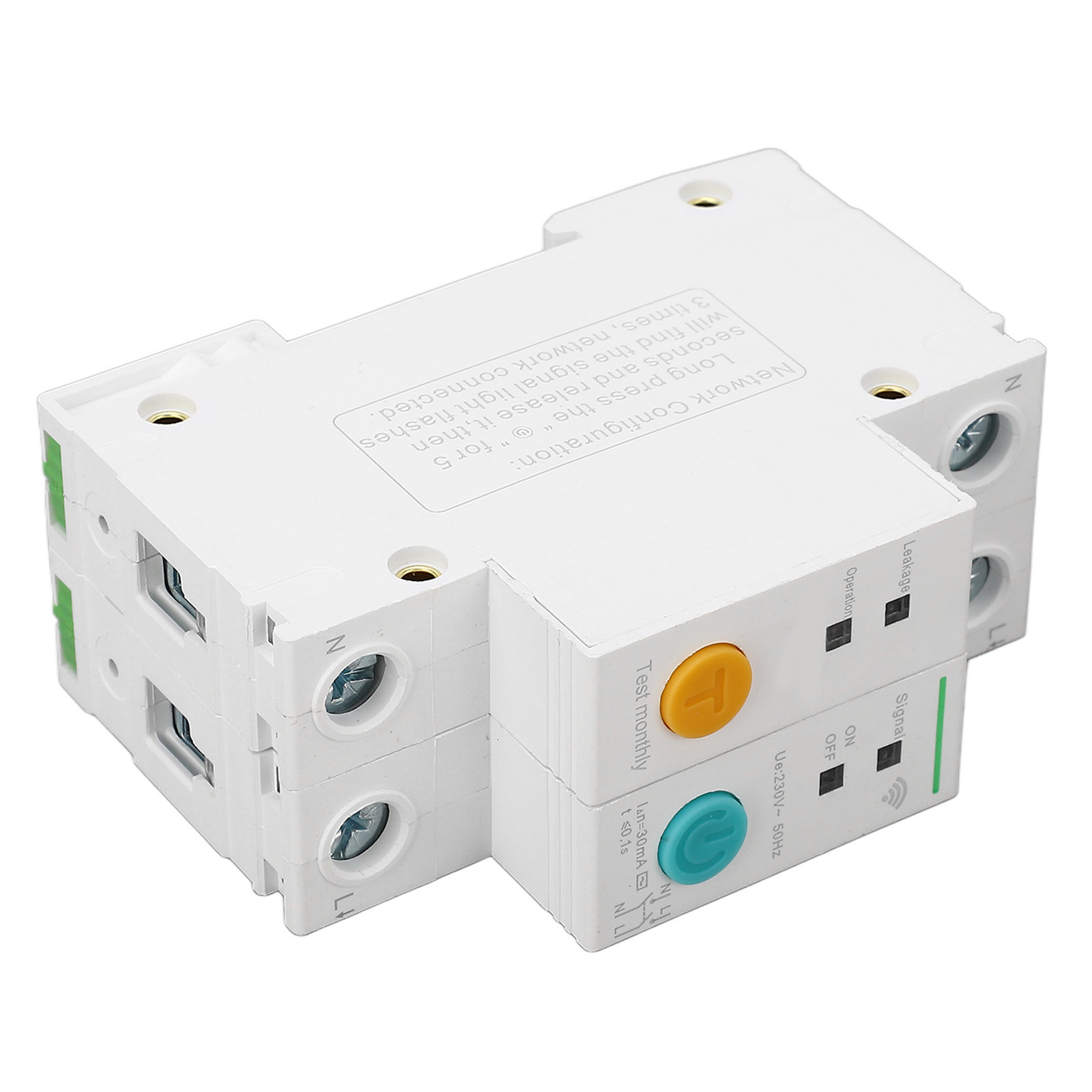 Wifi 2p 50a 30ma Leitungsschutzschalter Mit Fehlerstromschutzschalter, Fernsteuerung Per App, Intelligenter Schalter Mit Zeitschaltuhr, 230v