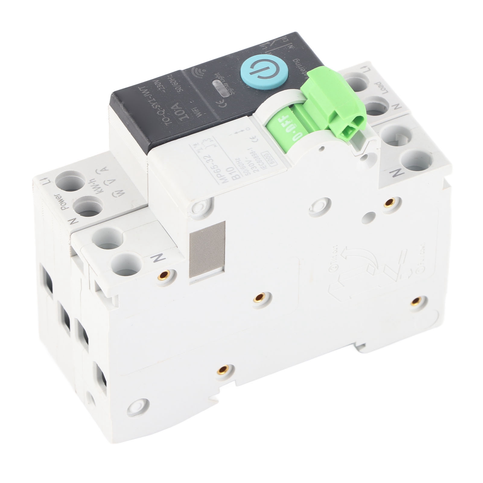 Wlan-leistungsschalter 1p+n 10a 230v Ac 6ka Abschaltvermögen, Zeitverzögerungsrelais, Fernsteuerbarer Mcb