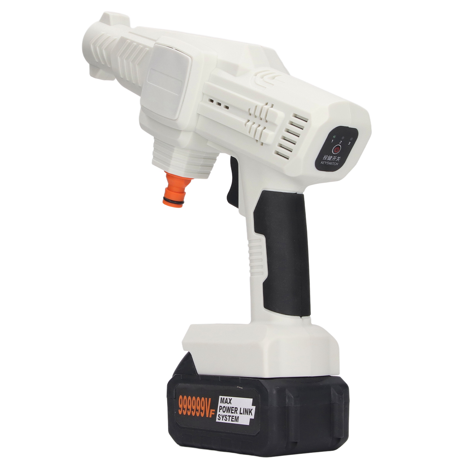 Kabelloser Hochdruckreiniger Für Autos, Lithium-akku-wasserpistole, Kompatibel Mit Bl1815, Bl1520, Bl1830 Und Bl1840, Eu-stecker 100–240 V, Weiß
