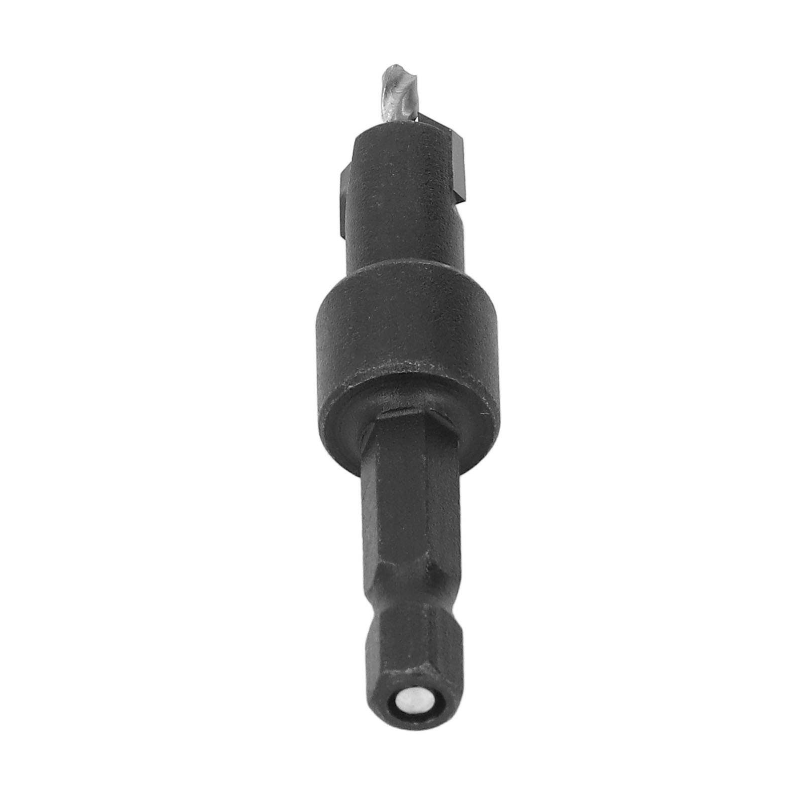 Senkbohrer Mit Spitzem Kopf, Breiter Nut, Vollhartmetall, Verstellbarem Sechskantschaft, Schwarzer Senkbohrer, Vielseitiger Präzisionsbohrer