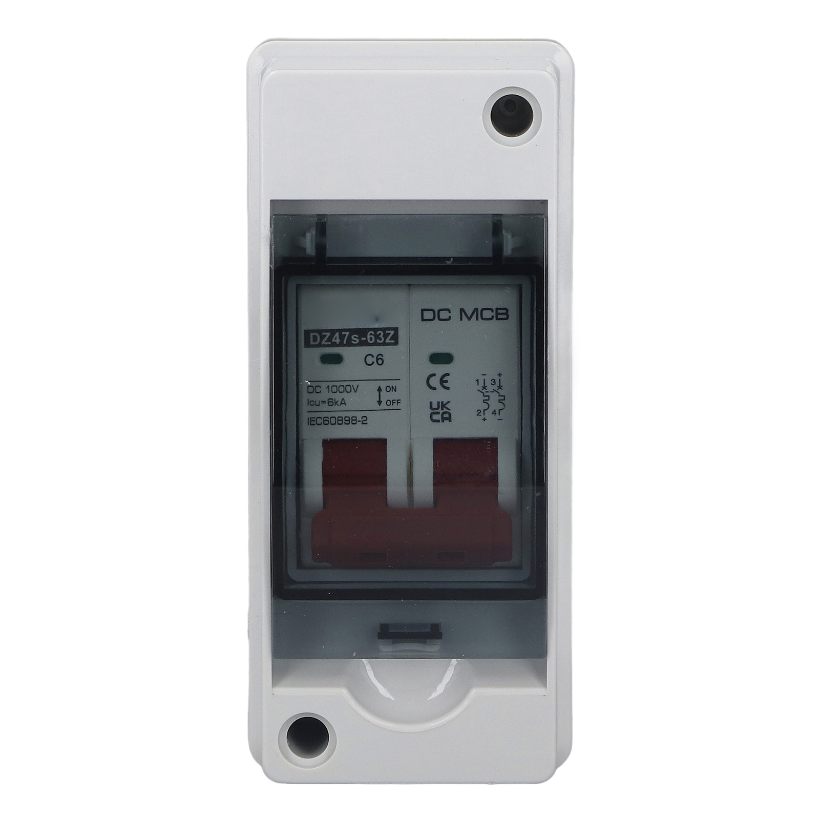 2-poliger 1000v Dc 6a Leistungsschalter, Ip65 Wasserdichter Trennschalter, Gehäuse Für Photovoltaik-solarmodule