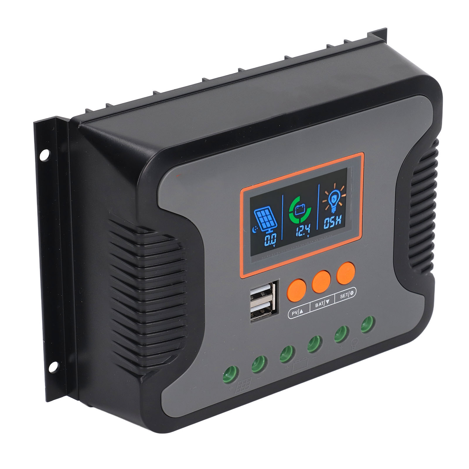 80-a-pwm-solarladeregler Für 12 V, 24 V, 36 V Und 48 V, Zwei Usb-anschlüsse, Lcd-bildschirm, Batterieregler Für Wohnmobile Und Solaranlagen