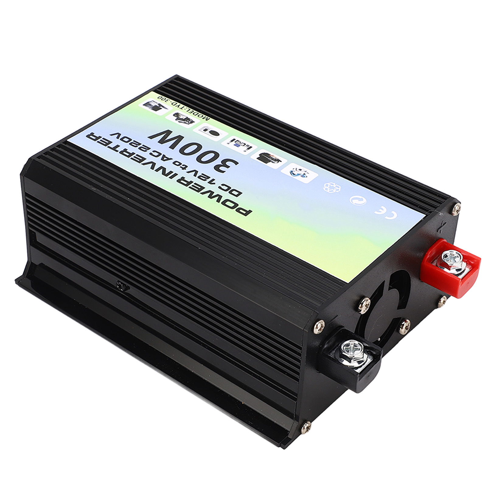 300-w-spannungswandler Mit Universalstecker, 2 Usb-anschlüssen, Intelligenter Kühlung, Modifizierter Wellenform, Kfz-transformator, 12 V Auf 220 V Wechselstrom