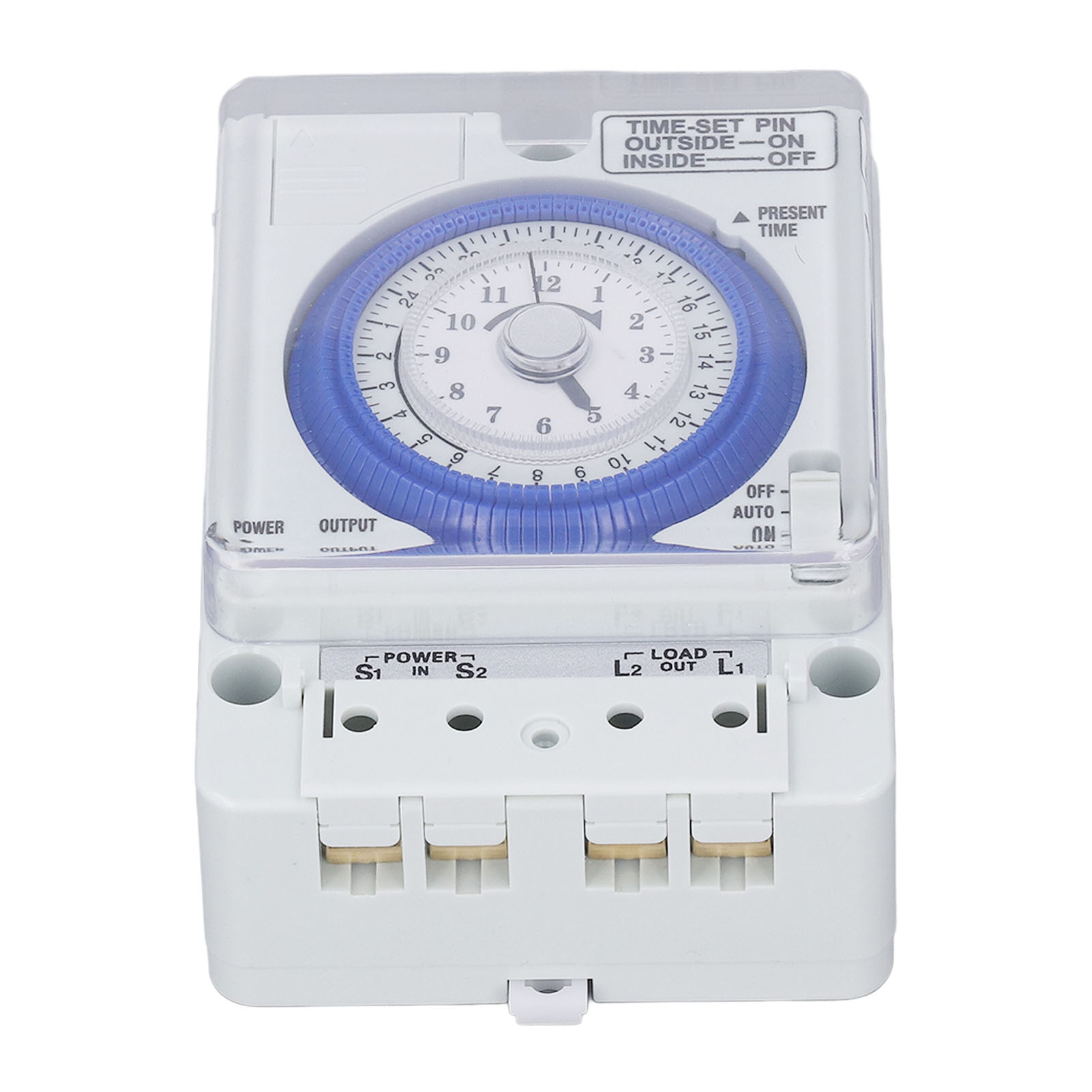 Programmierbarer Wandtimer, Mechanischer 24-stunden-zeitschalter, Flammhemmendes Pc-gehäuse, Küchentimer, 100–240 V Ac, Eingebaute Uhr