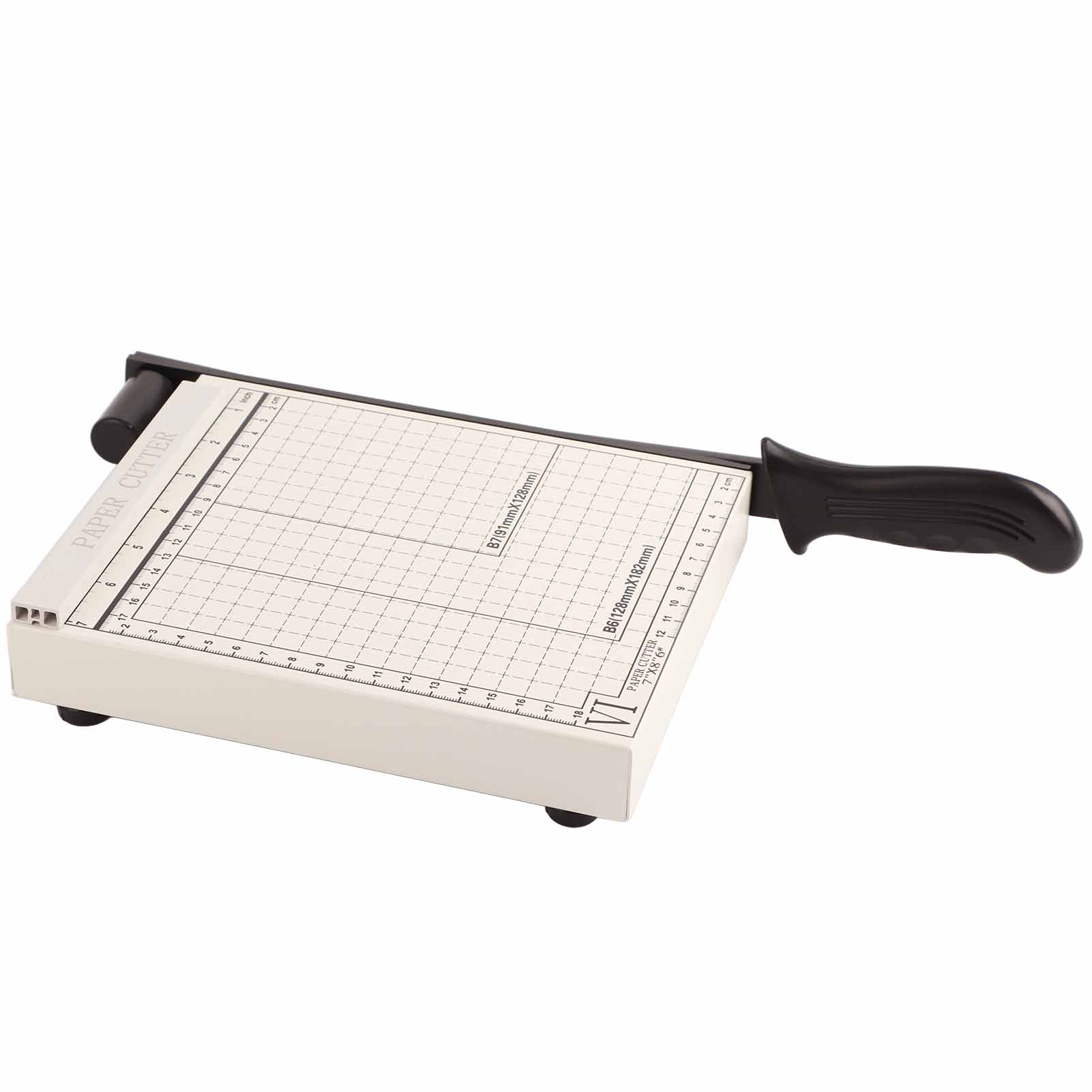 Präziser, Manueller Papierschneider, Sauberer A5-papierschneider Mit Gebogenem Griff Und Positionierungslineal, Aus Stahl, Für Schule Oder Büro