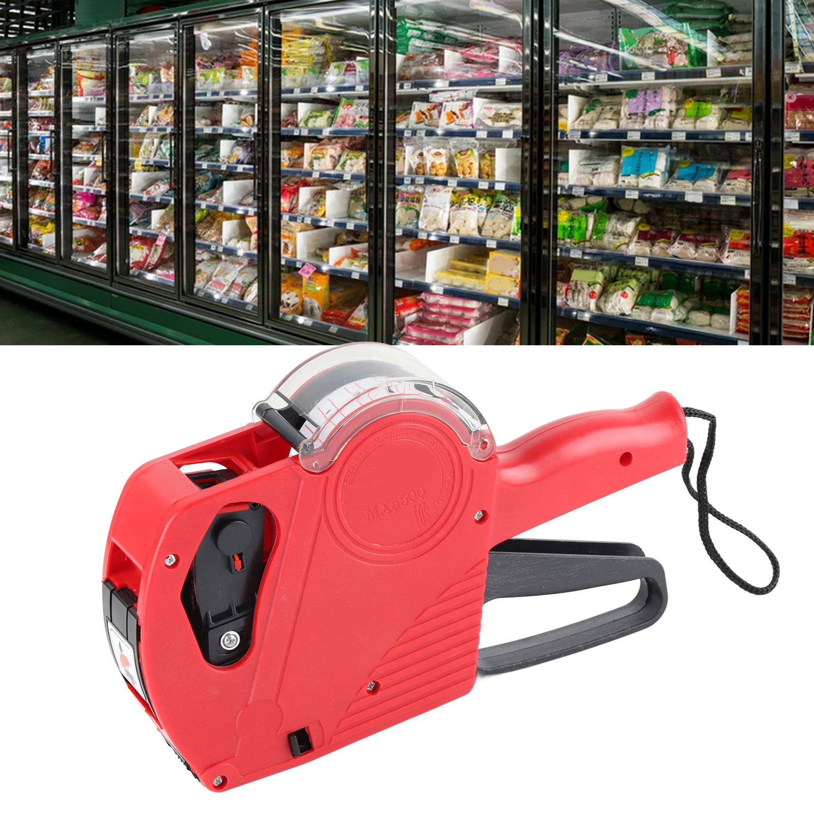 Manuelles 8-stelliges Etikettiergerät Mit Etikettierpistole, Kerbausgabe, Preiswalze, Preisauszeichnungsmaschine Für Supermärkte Und Unternehmen
