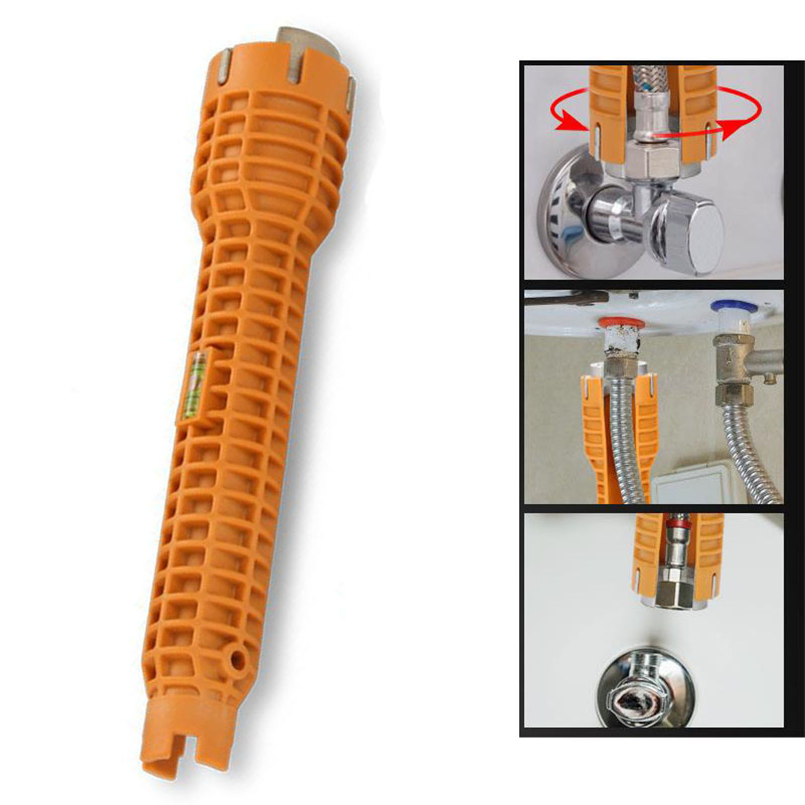 Multifunktionaler Gewindebohrerschlüssel Aus Rutschfestem Abs-kunststoff, Montagewerkzeug Mit Ptfe-band, Stahlgriff, Für Sanitärinstallationen, Einseitig