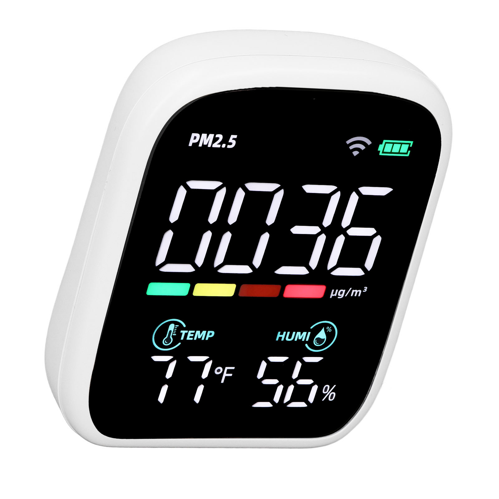 Pm2,5-luftqualitätsdetektor, Innenthermometer Und Hygrometer, Temperatur- Und Feuchtigkeitsmonitor, Haussensor, Lcd-bildschirm