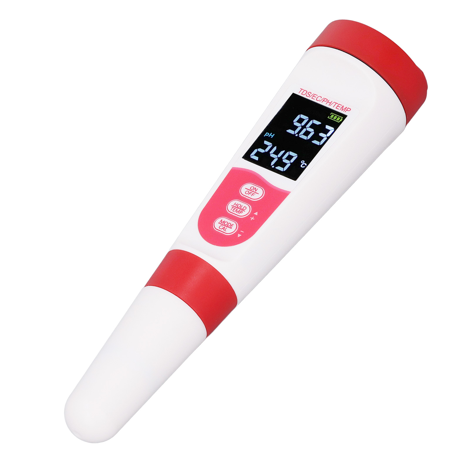 4-in-1 Digitaler Wassertester Tds Ec Ph Temperatur, Messstift Mit Hintergrundbeleuchtetem Display, Hohe Empfindlichkeit, Tragbarer Wasserqualitätsanalysator.