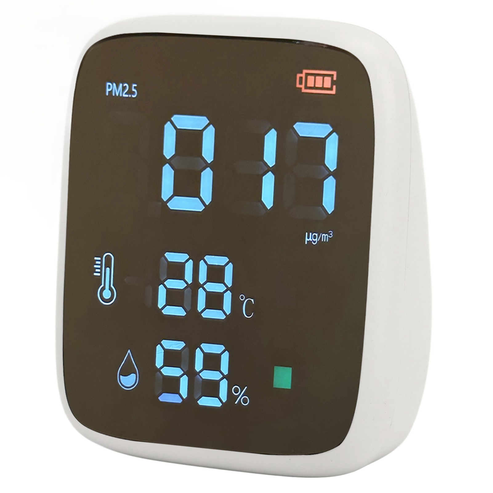 Pm2.5-sensor Für Die Innenraumluftqualität, Mini-tragbares Messgerät, Intelligenter Temperatur- Und Feuchtigkeitstester Mit Akustischem Alarm