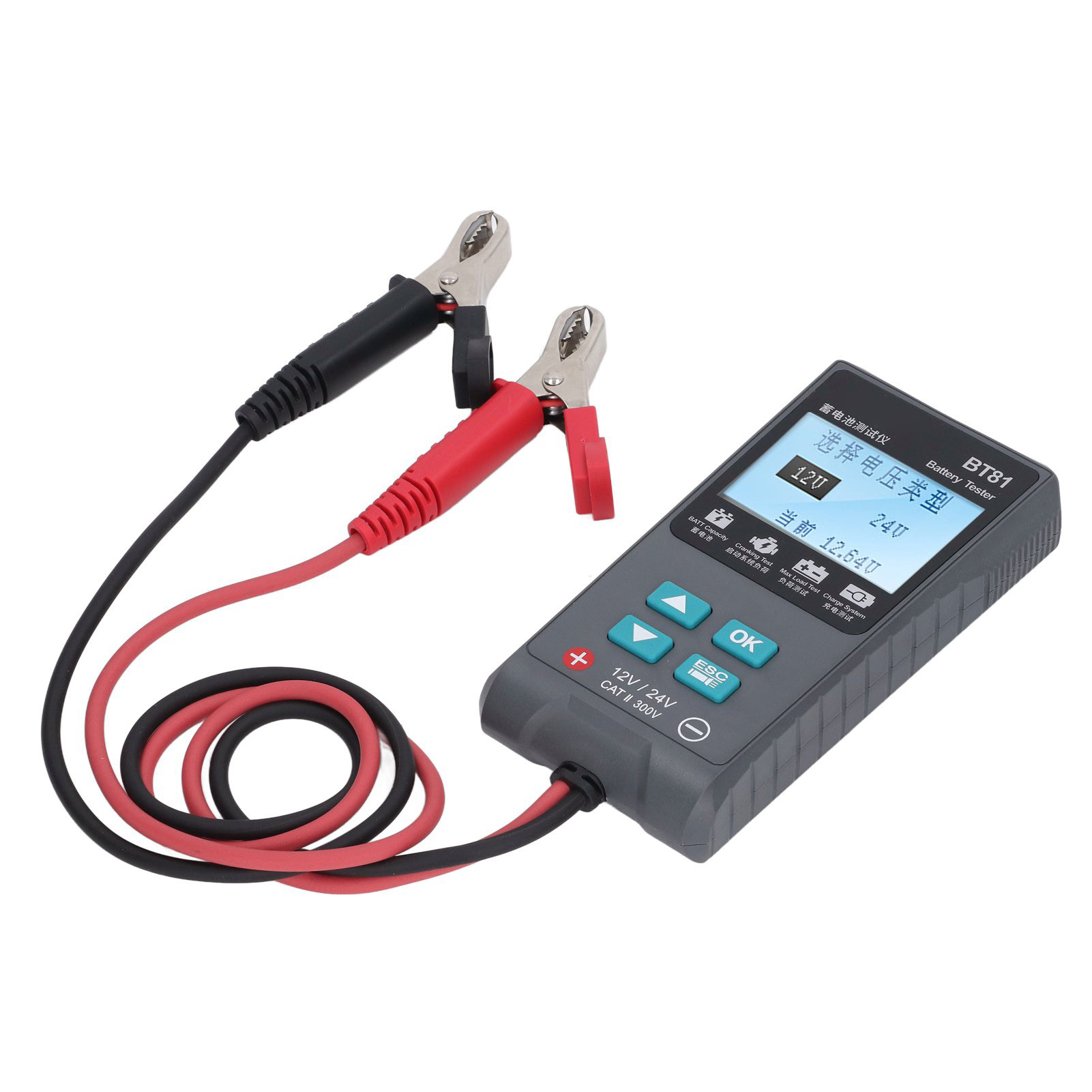 Tragbarer 12v/24v-batterietester, Innenwiderstands- Und Kapazitätsdetektor Für Autos, Kfz-diagnosegerät, Batteriezustandsmessgerät