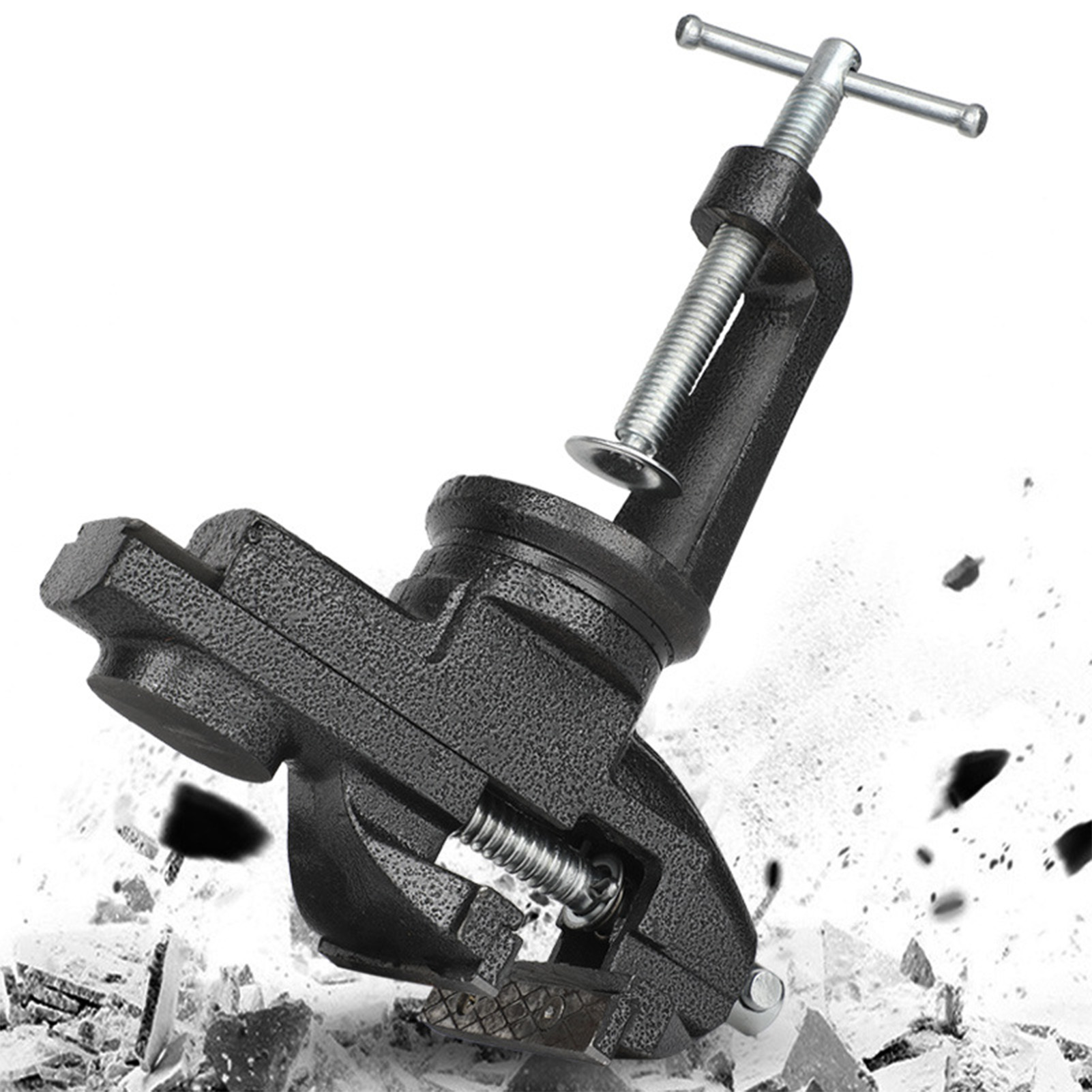 360° Drehbarer Schraubstock Mit 73 Mm Öffnung, Werkbankschraubstock Aus Stahlguss, 80 Mm Backen, Robuste Spannkraft, Professionelles Spannwerkzeug, 1,81 Kg