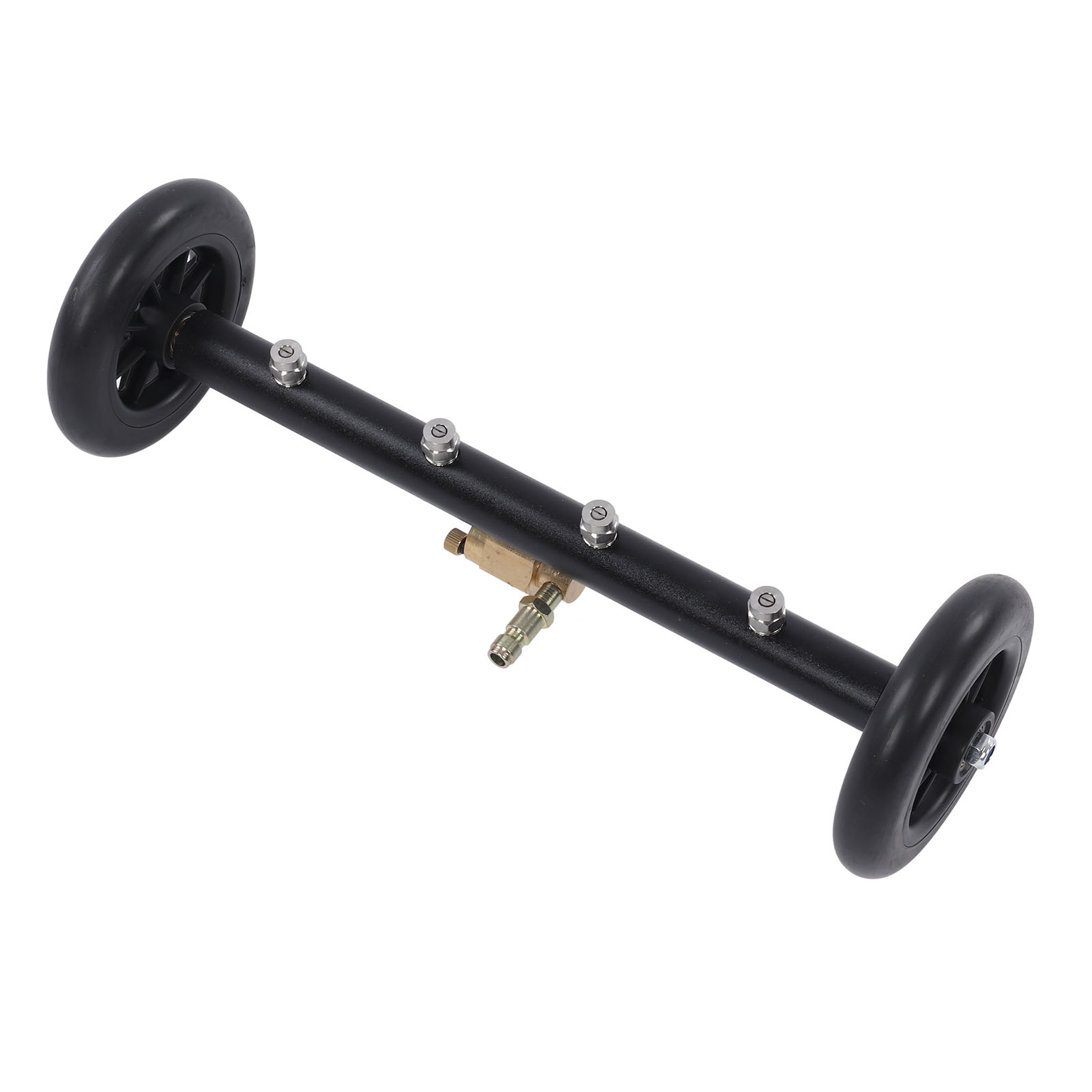Unterbodenreinigungsbürste Für Hochdruckreiniger, 4 Düsen, 1000-4000 Psi, Mit 2 Verlängerungen, Schwarz, Für Die Chassis- Und Unterbodenreinigung.
