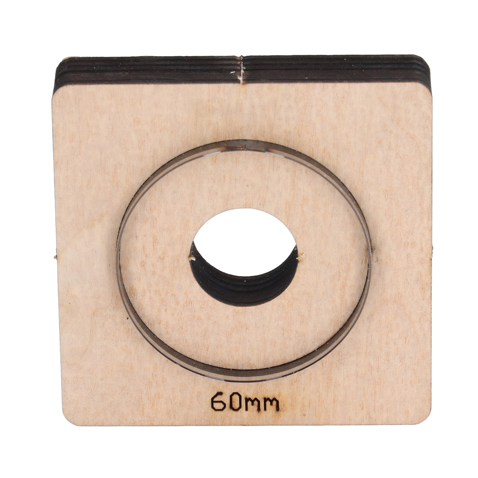 Set Bestehend Aus 1 Rundem Stempel Aus Hochfestem Legiertem Stahl, 60 Mm Durchmesser, Lederschneidform, Hohlform Für Handwerkliche Perforationen