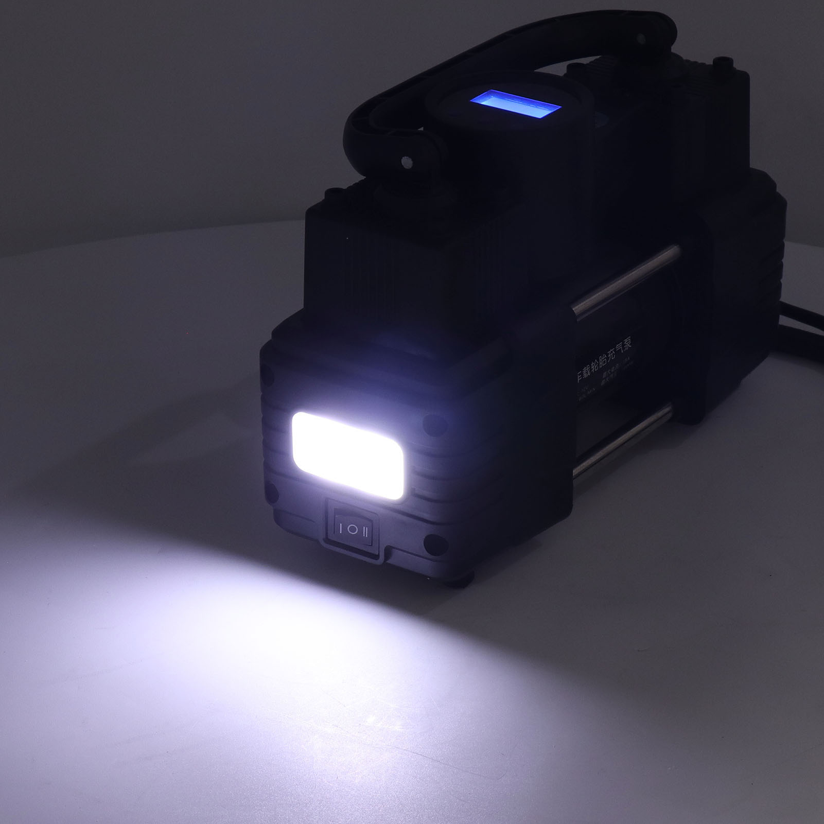 12-v-luftkompressor Für Autoreifen, Doppelzylinder, 100 Psi, Pumpe Mit Digitaler Led-druckanzeige, Schnelles Aufpumpen Von Autoreifen, Tragbares Notfallwerkzeug
