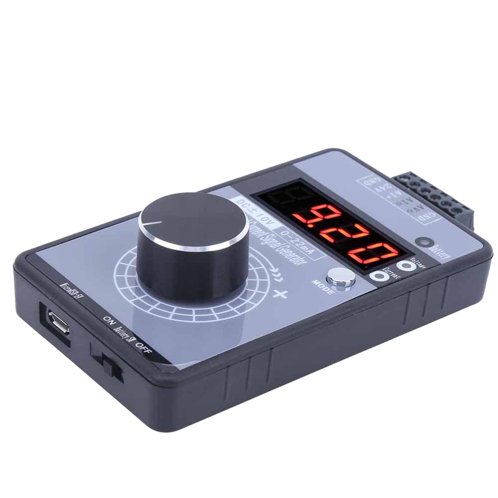 Analogsignalgenerator 0-10v 0-22ma, Gleichstrom-/spannungssimulator, 4-stellige Anzeige, Test Und Kalibrierung Für Sps-automatisierung, Schaltschrank.