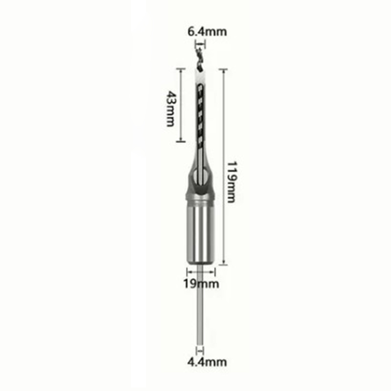 Set Mit 2 Vierkant-stemmbohrern, 6,4 Mm, Hochhartem Stahl, Effizientes Schneiden Von Holz, Robuster Bohrer Für Professionelle Holzbearbeitung