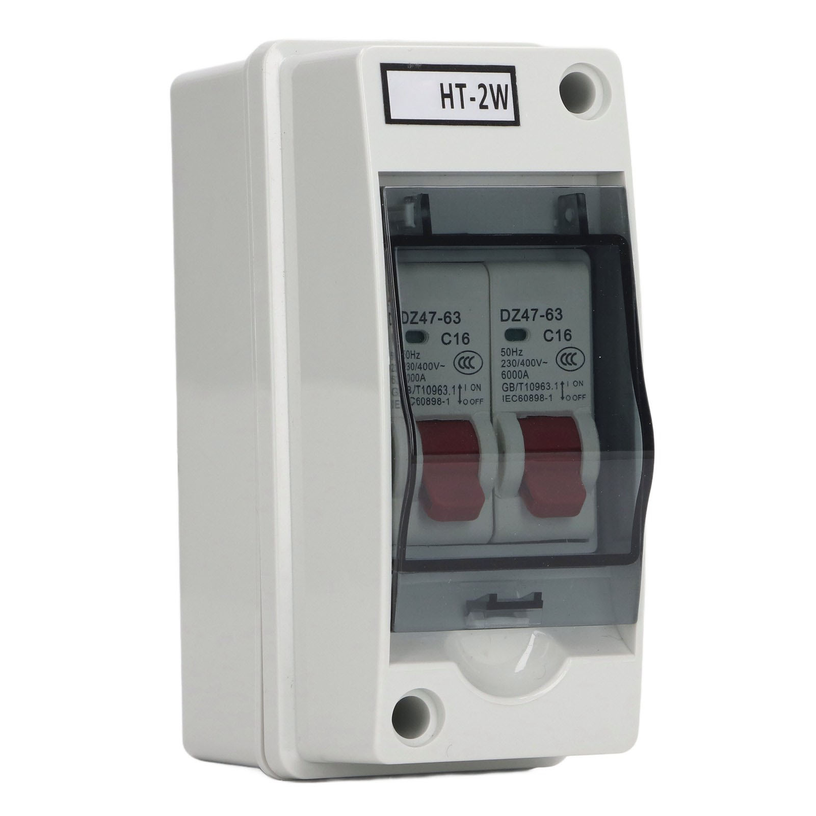 Dz47-63 16a 230v/400v 2p Modularer Leitungsschutzschalter, Wasserdicht, Für Den Hausstromkreisschutz, Geeignet Für Gleichstromsysteme Im Außenbereich