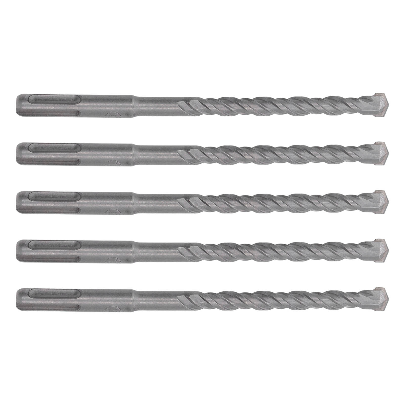 10-mm-meißelbohrer Für Beton, Stein Und Ziegel – Selbstzentrierende Hartmetallspitze, 2 Schneiden, 160 Mm Länge, 5er-packung Sds-bohrer Für Bohrhammer