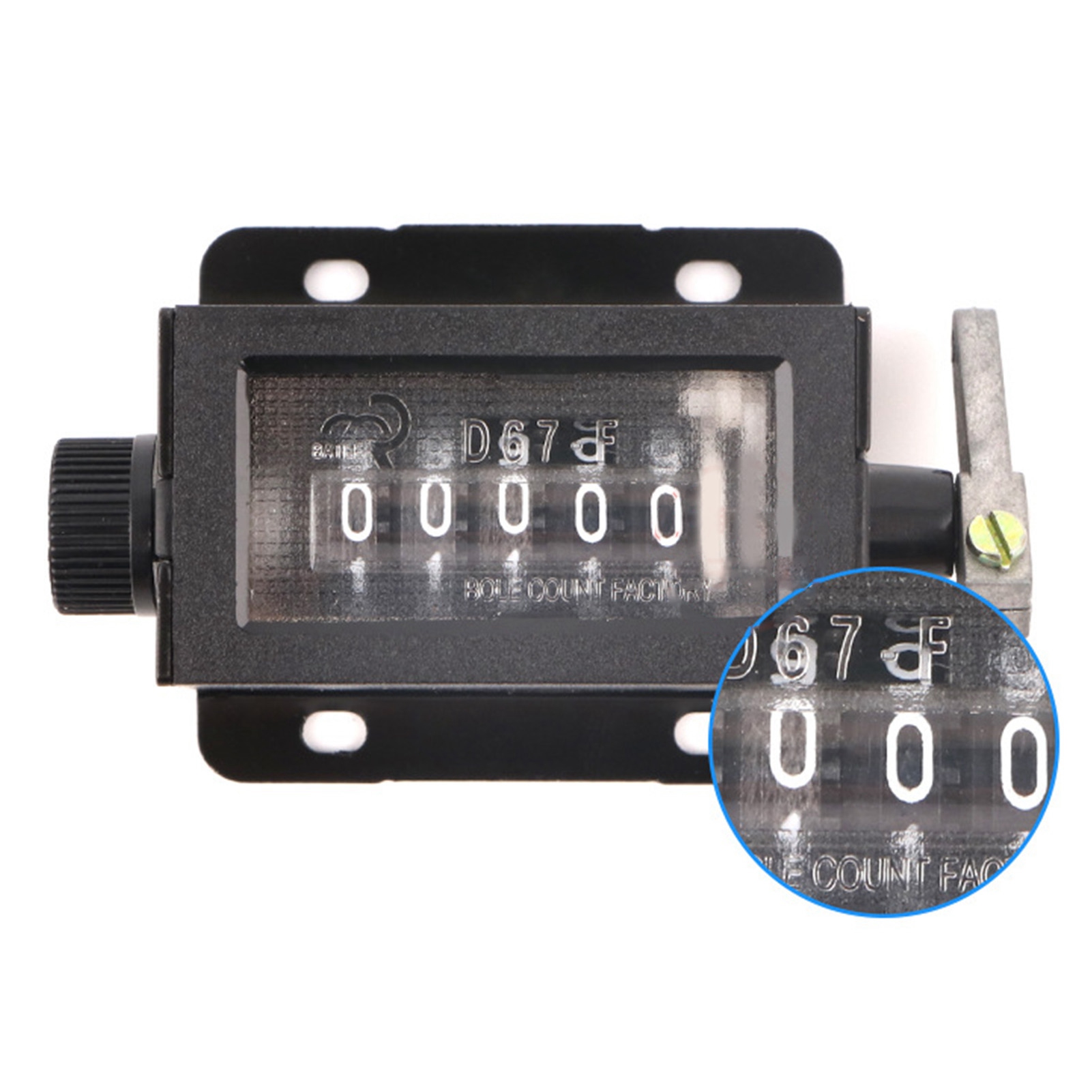 5-stelliger Mechanischer Zähler, Manuelle Zugraste, Rückstellung, 0–99999 Mit Feder, Durchgangszähler
