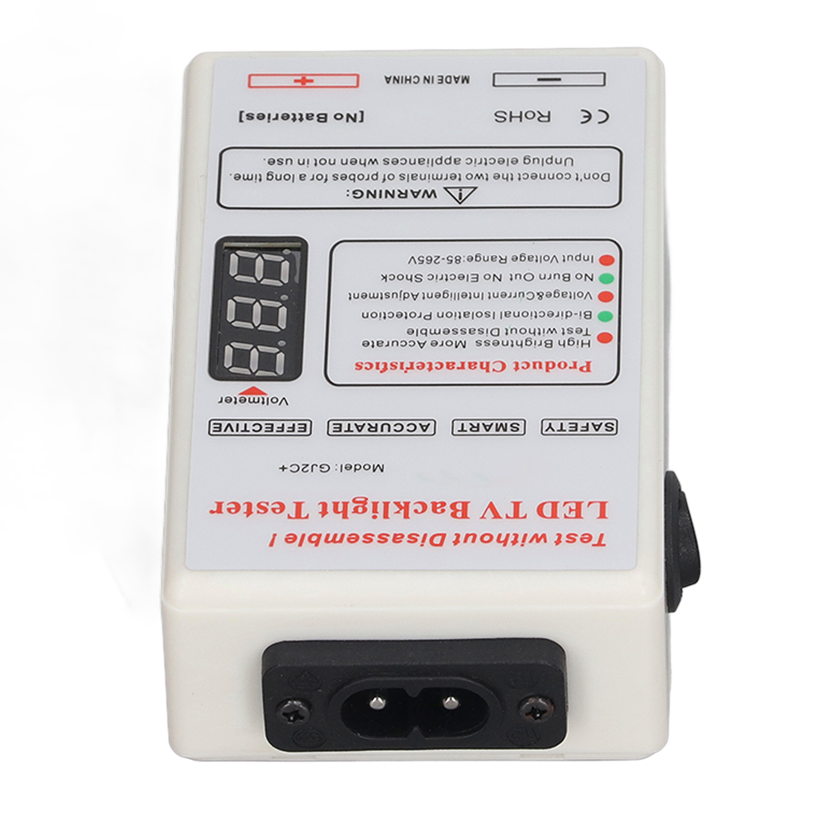 Tragbarer Led-tv-hintergrundbeleuchtungstester, Werkzeuglose Bildschirmentnahme, Sanftanlauf, 85–265 V, Eu-stecker, Für Reparaturen