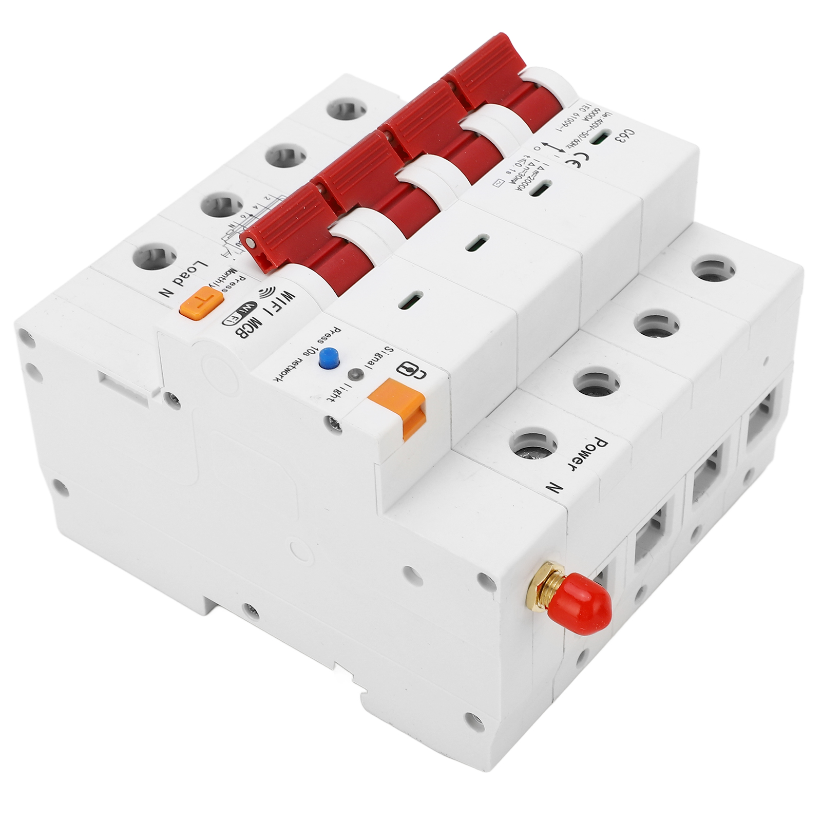 Wlan-leistungsschalter 4-polig 63a Ac400v Fehlerstromschutzschalter Fernbedienung Din-schienen-automatikschalter