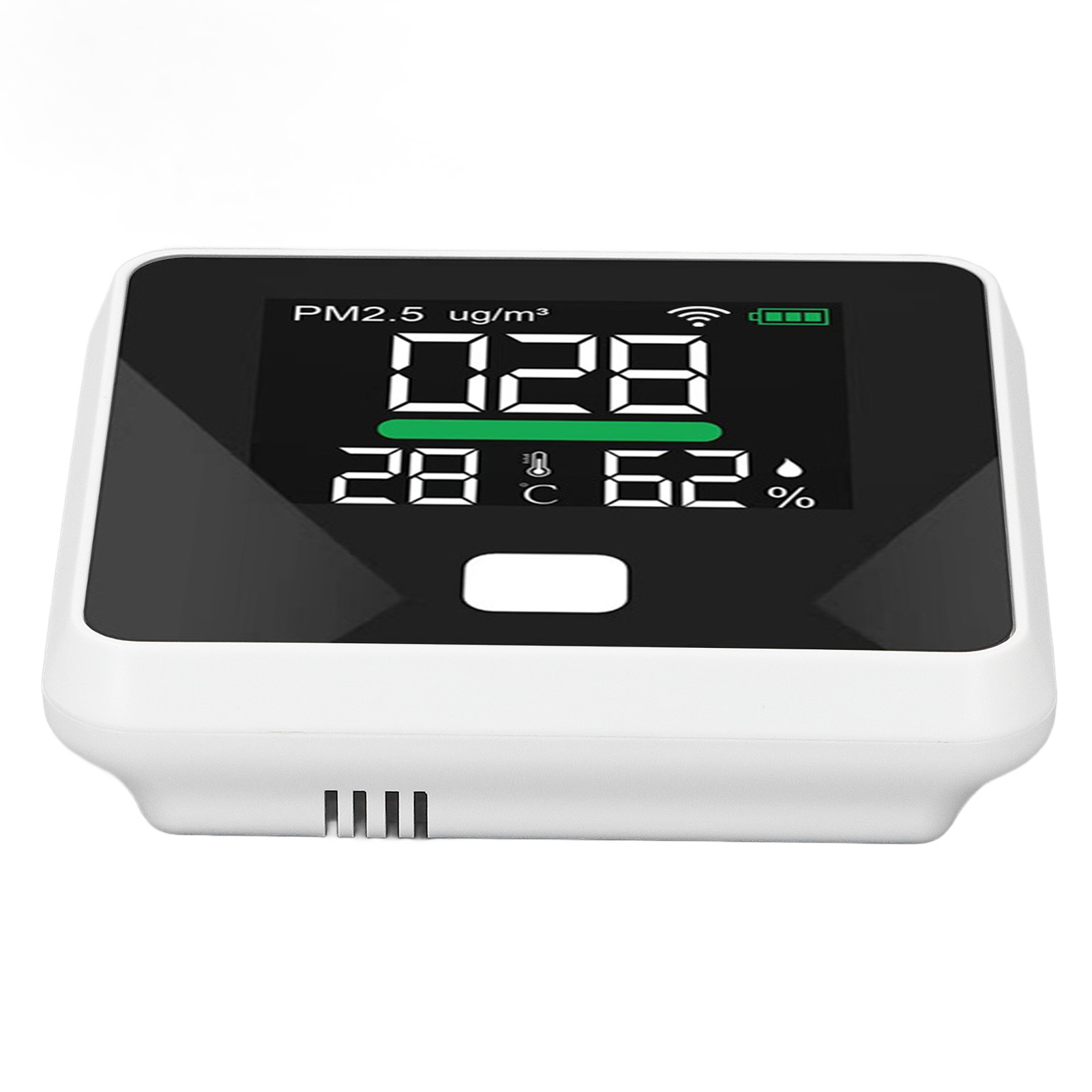 Wlan-luftqualitätsmessgerät Für Feinstaub (pm2.5) Mit Farb-lcd-bildschirm, 1000-mah-akku, Temperatur- Und Feuchtigkeitsmessung, Tragbares Usb-thermometer Für Zuhause