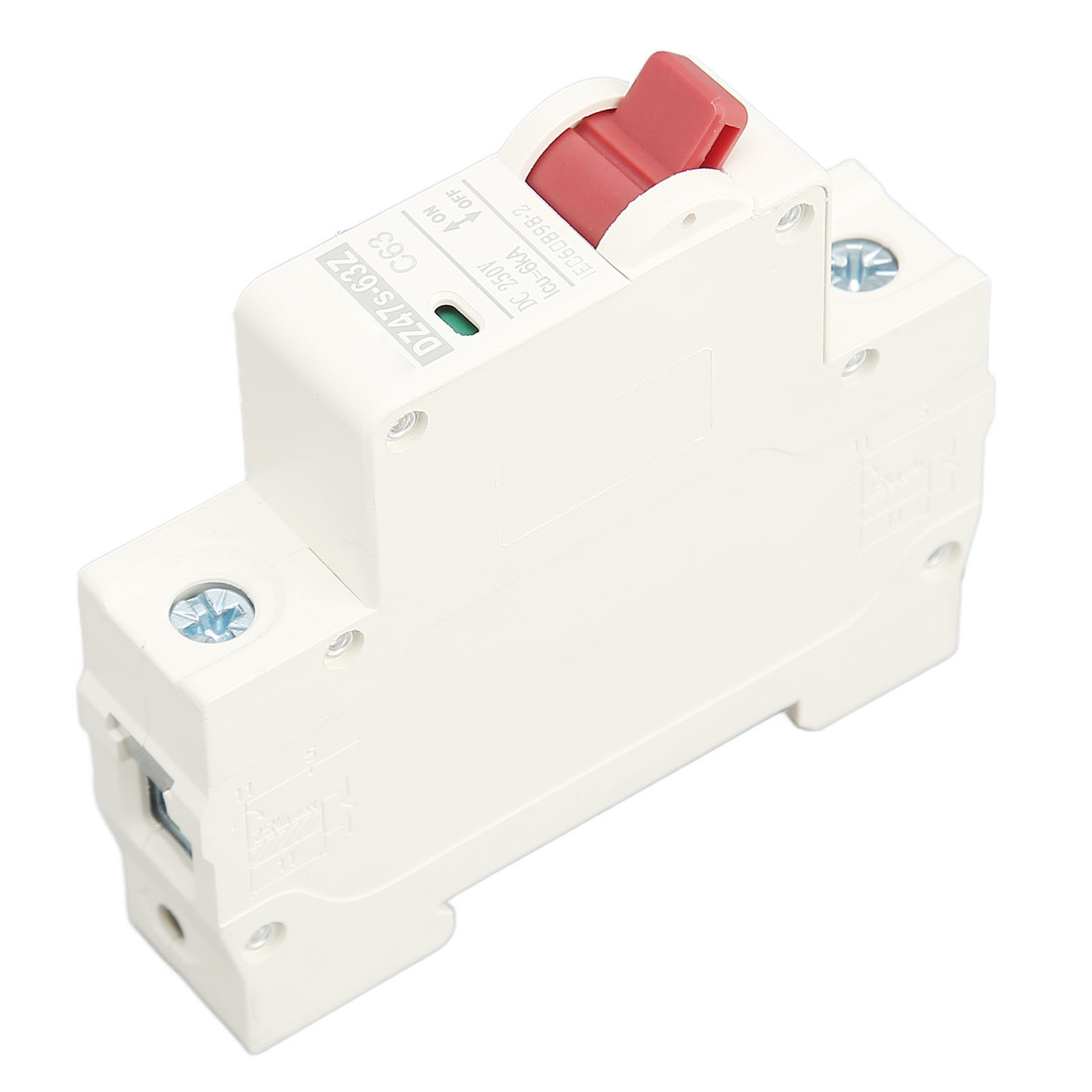Miniatur-leistungsschalter Dc 1p 63a, Din-schiene, Dc 250v, 6000a Schaltvermögen, Dz47s 63z C63, Photovoltaik-solarschutz