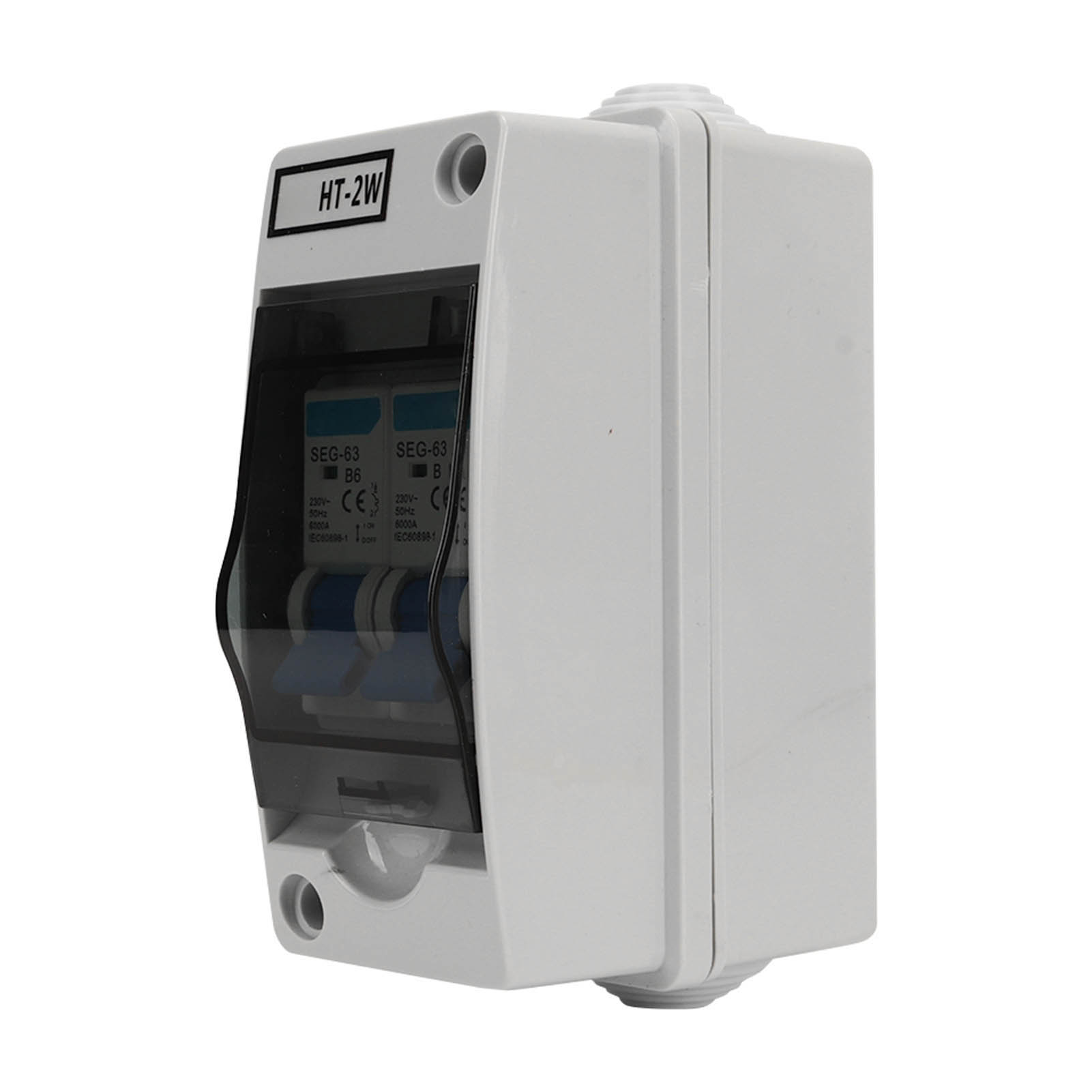 2-poliger 230v 6a-32a Leitungsschutzschalter, Wasserdichter Miniatur-leitungsschutzschalter Mit Fehlerstromschutz, Wasserdichter Verteilerkasten Für Elektrische Installationen