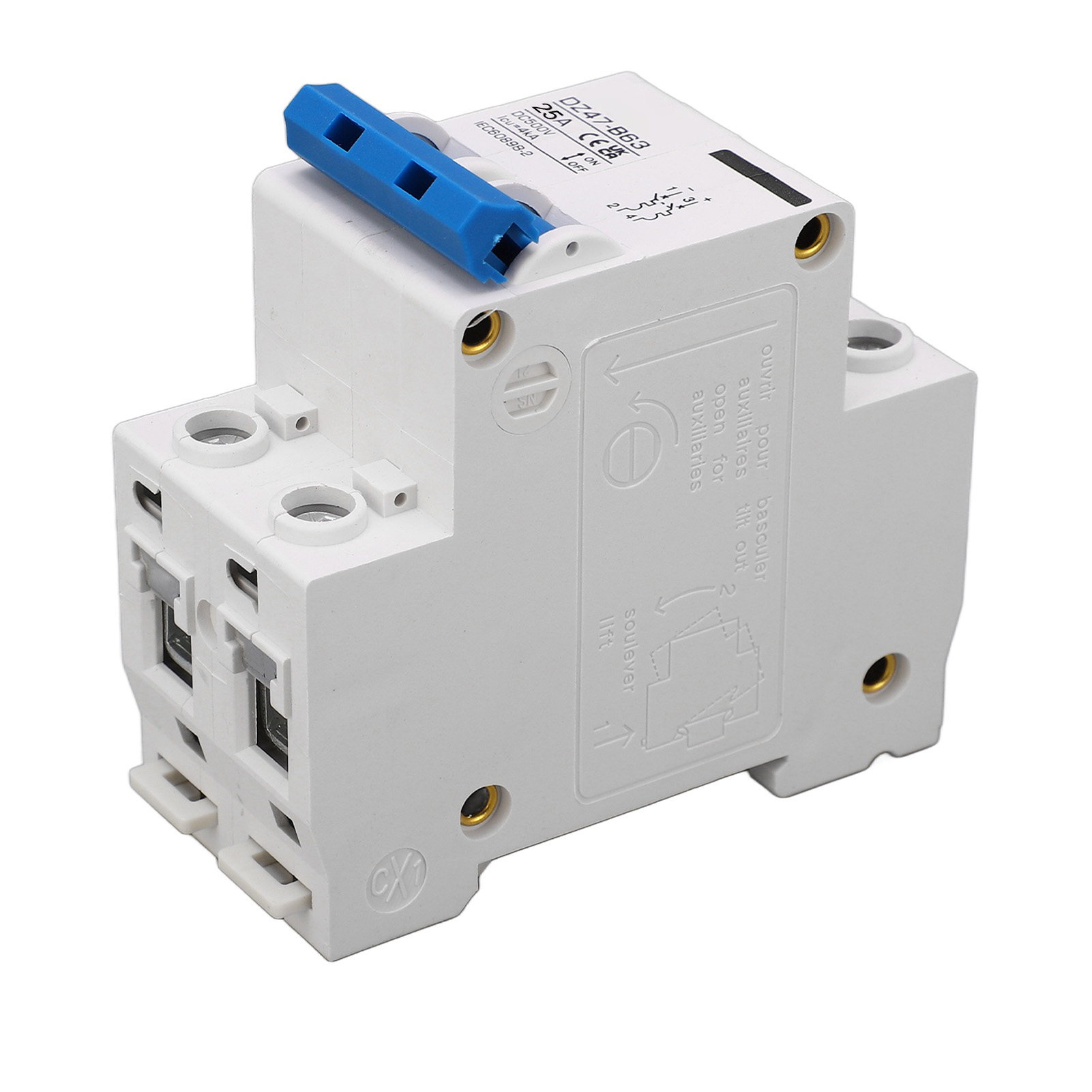 Dc 2p Typ B 25a Din-schienen-leistungsschalter 500v, Solar-photovoltaik-schutz, Kompakter Modulschalter