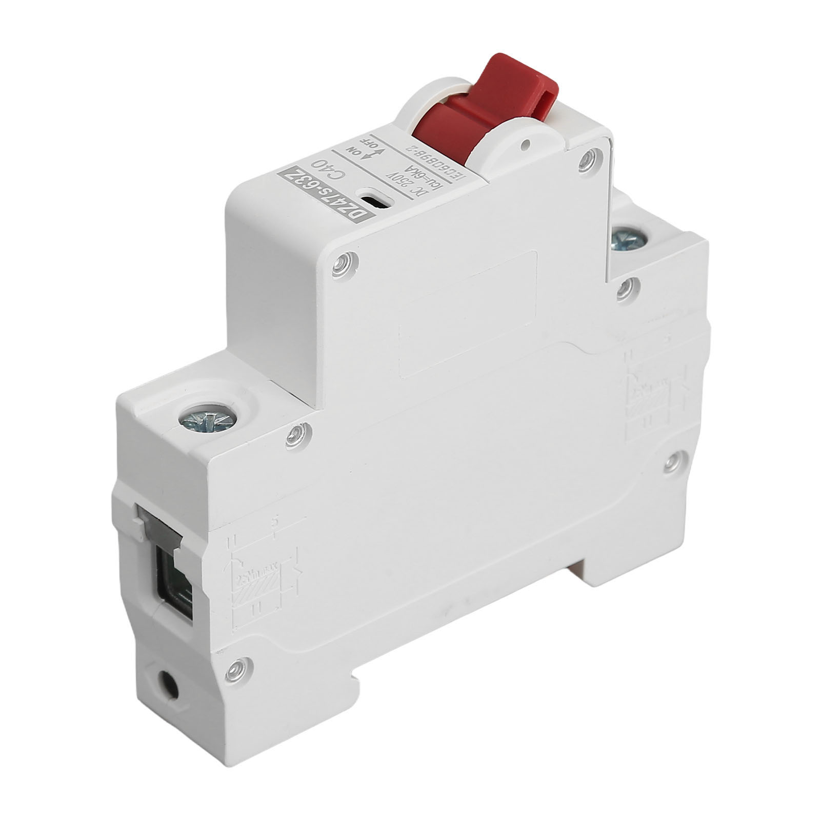 1-poliger Dc 250v 40a Mcb Din-schienen-leistungsschalter, Abschaltvermögen 6000a