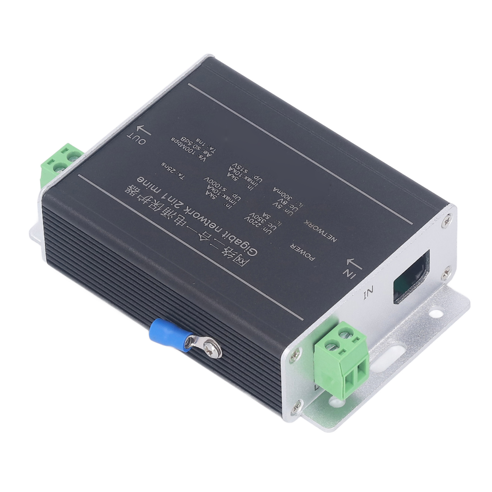 2-in-1 Gigabit-ethernet-überspannungsschutz, Blitzschutz Für Netzwerkanschlüsse, Rj45-blitzschutz, 100 Mbit/s, 220 V Dc, Blitzableiter Für Datenleitungen