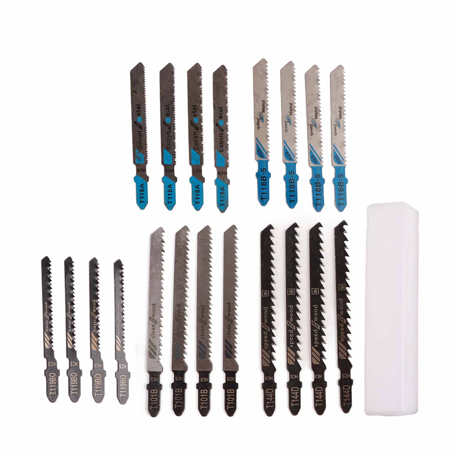 Packung Mit 20 Hss-t-schaft-stichsägeblättern, Schnelles Und Präzises Schneiden Von Holz Und Metall, Kompatibles Stichsägenzubehör