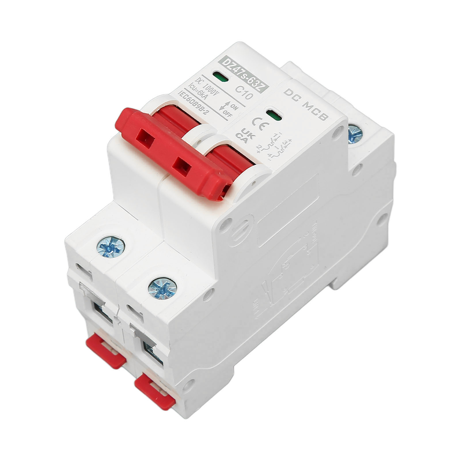 Mini 2p 10a Dc1000v Leistungsschalter, 6000a Schaltvermögen, Photovoltaik-solarschutz, Kompakter Automatischer Schalter Für Niederspannungssysteme.